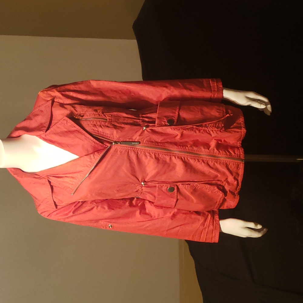 Kensie Jacket beautiful rusty orange. Sleeves can be rolled up.